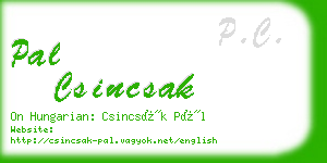 pal csincsak business card